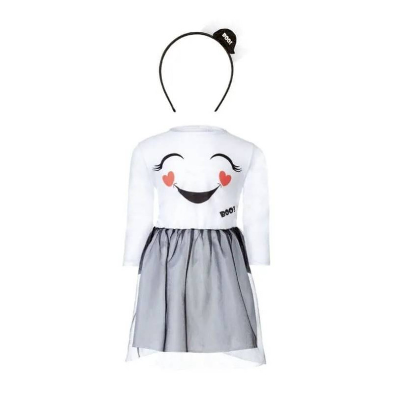 ست پیراهن و تل مو دخترانه مدل Halloween boo