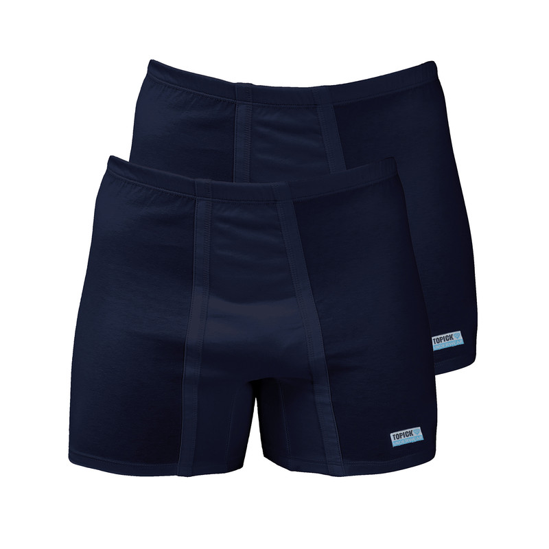 شورت مردانه تاپیک مدل نخی پادار رنگ سرمه ای مجموعه 2 عددی										