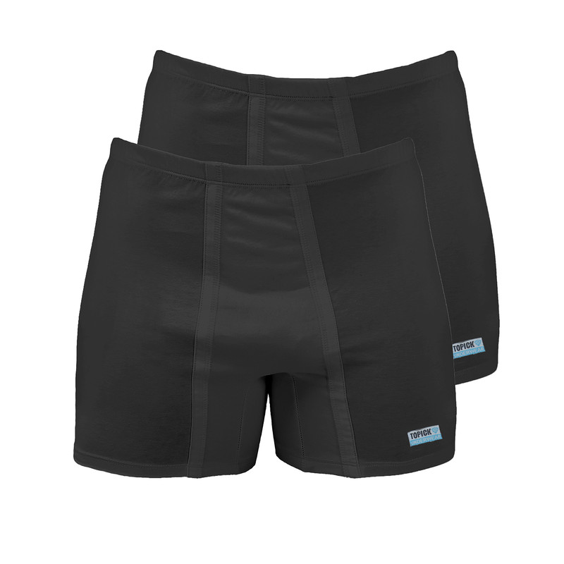 شورت مردانه تاپیک مدل پادار نخی رنگ مشکی بسته 2 عددی