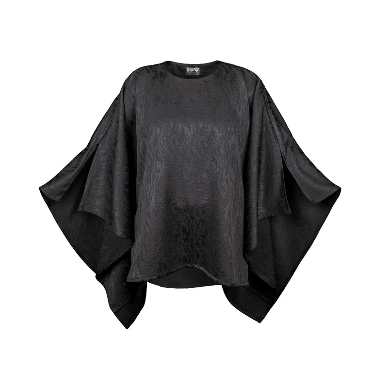 پانچو زنانه تاپیک مدل ونوس رنگ مشکی