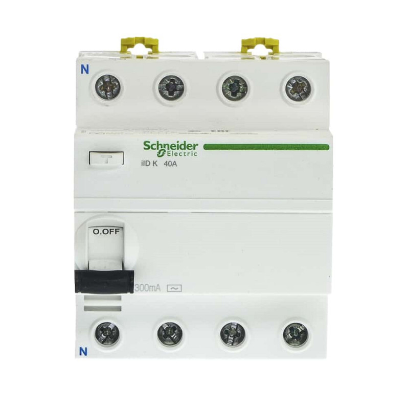 فیوز محافظ جان 3 فاز 40 آمپر اشنایدر مدل A9R75440-4p-40A-300mA