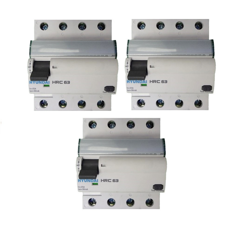  فیوز محافظ جان سه فاز 25 آمپر هیوندای مدل HRC63 بسته 3 عددی