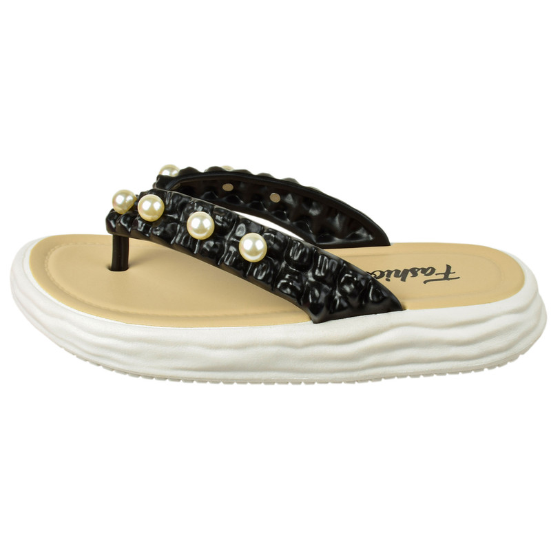 دمپایی لاانگشتی زنانه پاپا مدل پرل کد BK.4208