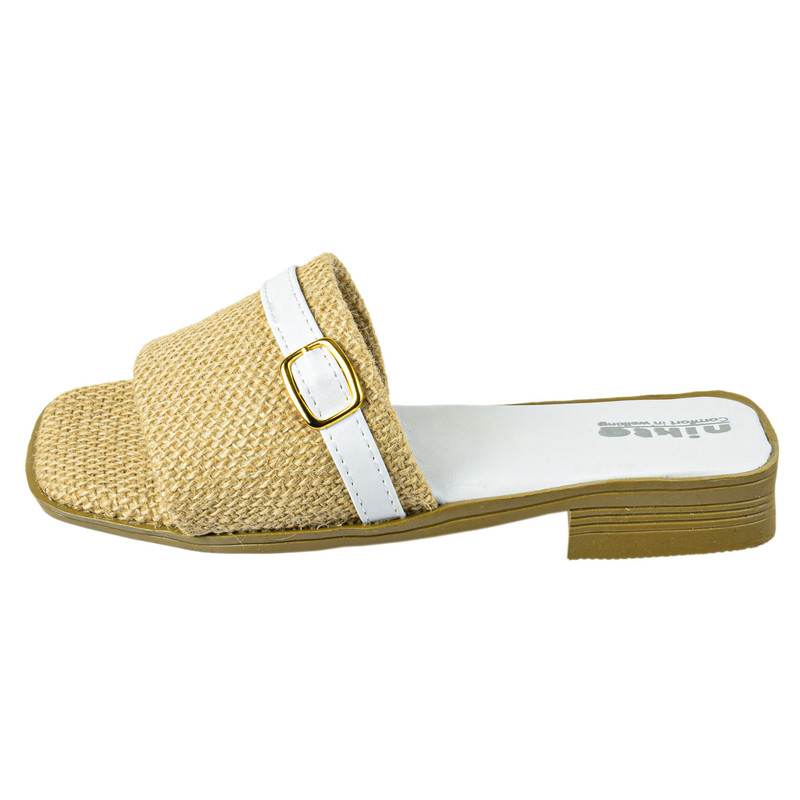 صندل زنانه نیکتا مدل کنفی کمربندی 4150