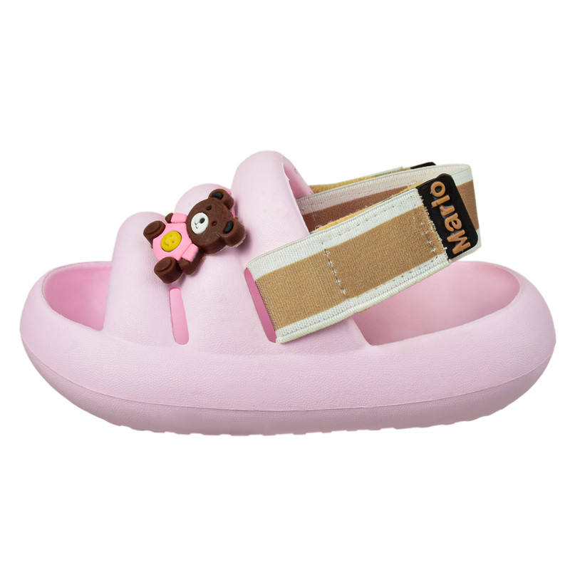 صندل دخترانه پایون مدل خرس کوچولو 3718 رنگ صورتی روشن