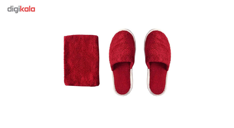 ست دمپایی روفرشی و لیف حوله ای مدل Bamboo کد 07