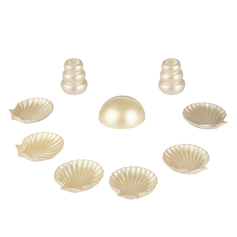 مجموعه ظروف هفت سین 9 پارچه مدل صدف