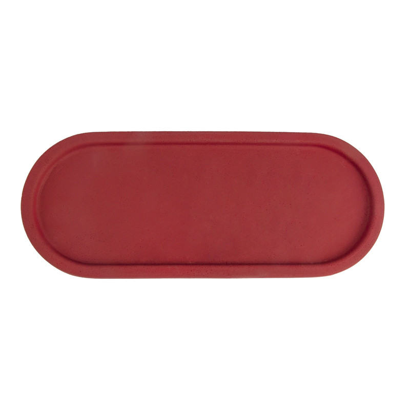 ظرف دکوری مدل سینی سنگی بیضی کد dco75