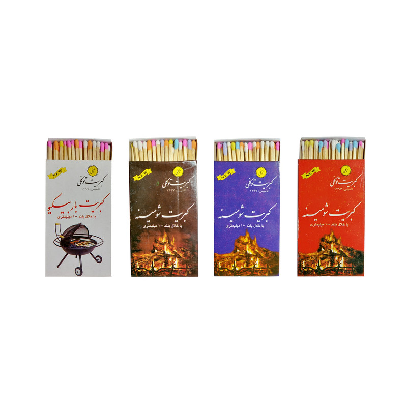 کبریت شومینه و باربیکیو توکلی بسته 4 عددی