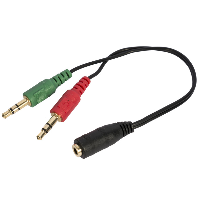 کابل تبدیل 1 به 2 جک 3.5 میلی متری مدل PS8410 طول 0.2 متر