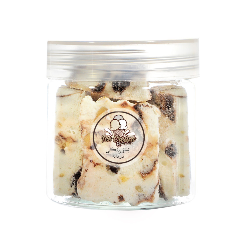 بستنی خشک وانیل گردوی شکلاتی در دانه - 50 گرم