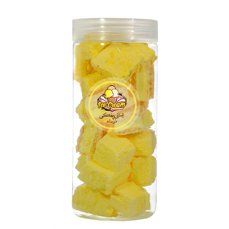 بستنی خشک مخلوط زعفرانی در دانه - 100 گرم