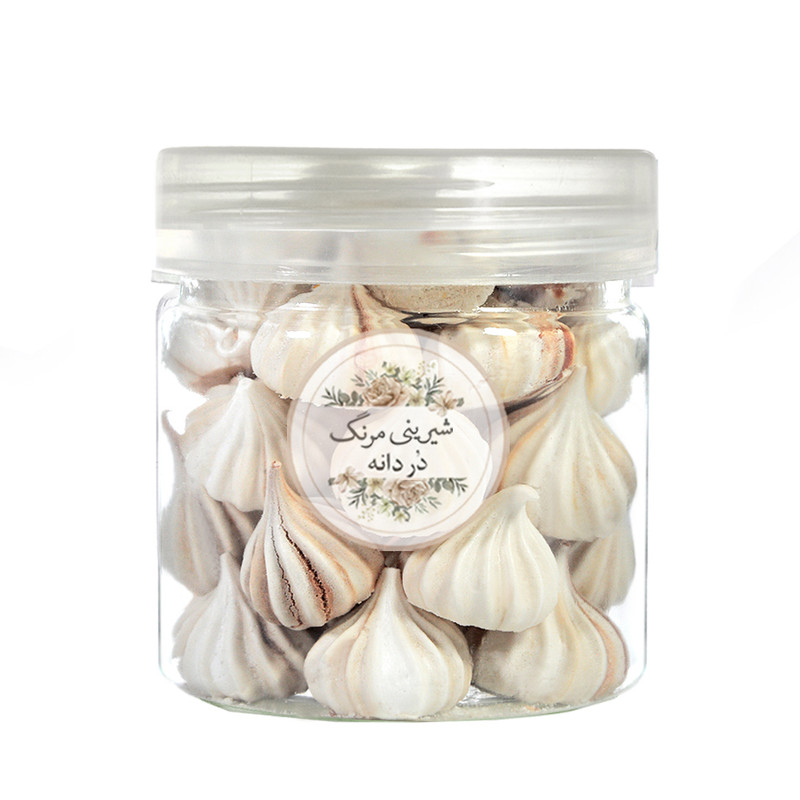 شیرینی مرنگ دردانه طعم نسکافه با تکه های شکلات تلخ  - 50 گرم