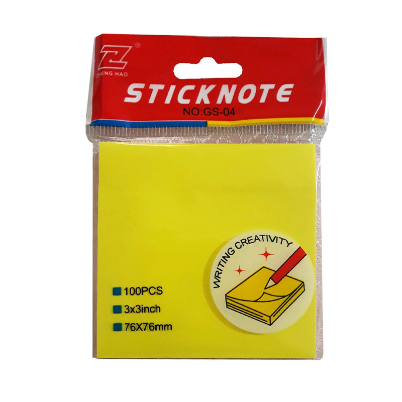 کاغذ یادداشت چسب دار ژنگهای مدل GS-04 بسته 100 عددی 