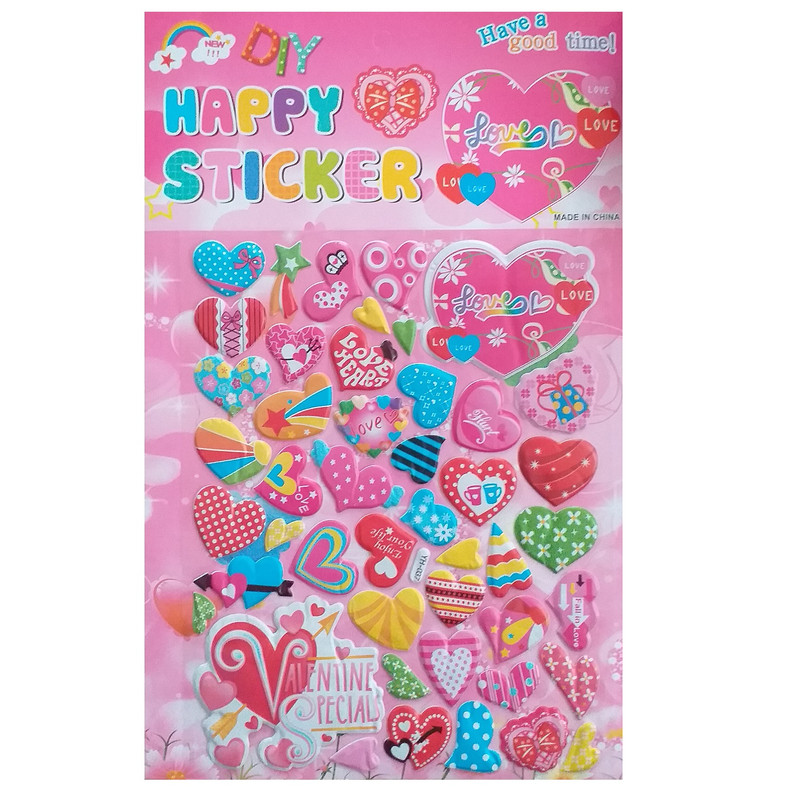 برچسب مدل برجسته قلب کد 001