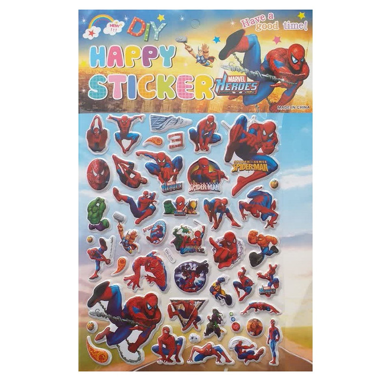 برچسب مدل برجسته مرد عنکبوتی کد 001