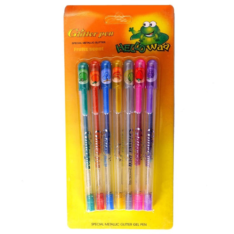 خودکار اکلیلی میوه ای هلووا مدل GP301 بسته 7 عددی