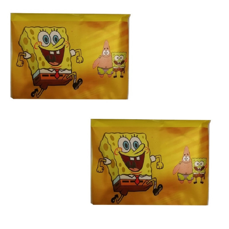 دستمال کاغذی جیبی 10 برگ مدل باب اسفنجی کد 007 بسته 3 عددی 