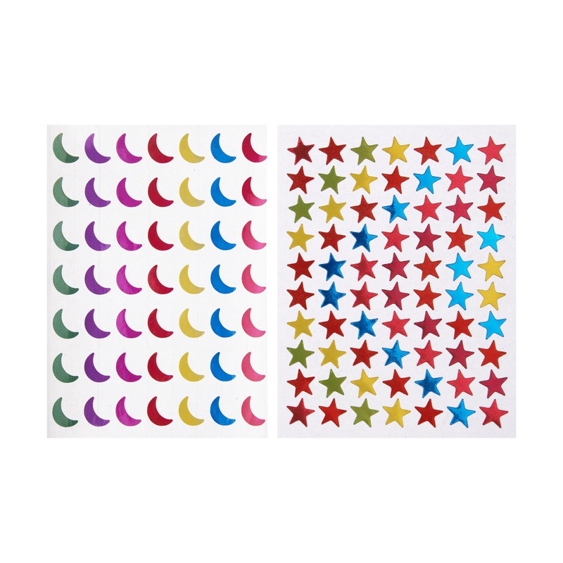 استیکر کودک مدل ماه و ستاره بسته 10 عددی