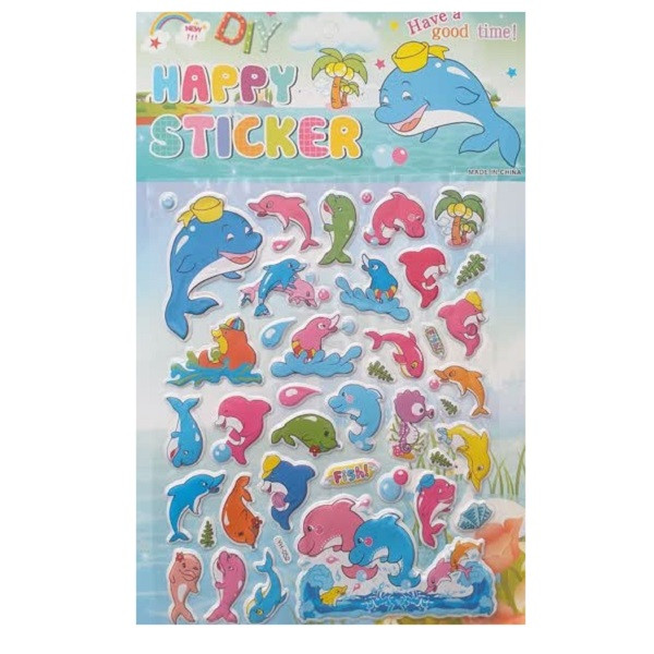 برچسب مدل برجسته ماهی و دلفین کد 001