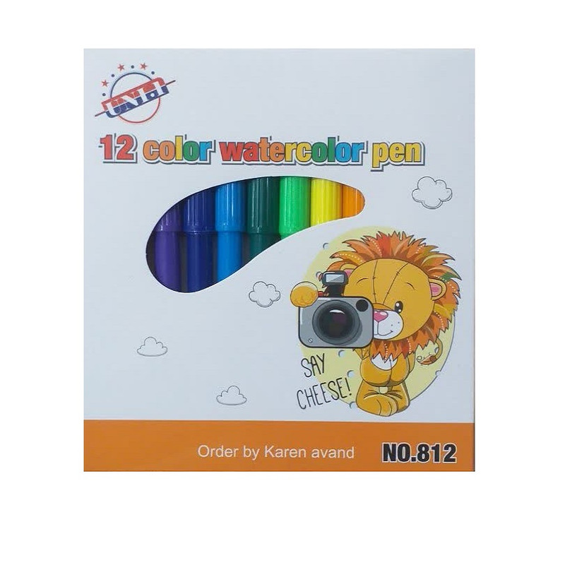 ماژیک رنگ آمیزی مدل شیر جنگل بسته 12 عددی