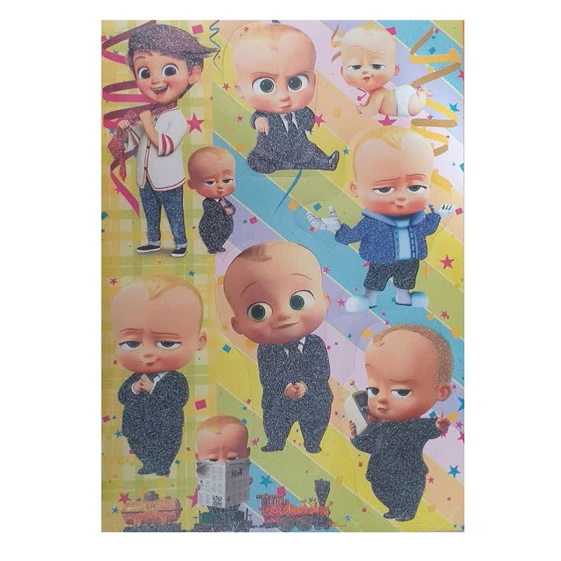 برچسب مدل اکلیلی طرح بچه رئیس کد 001