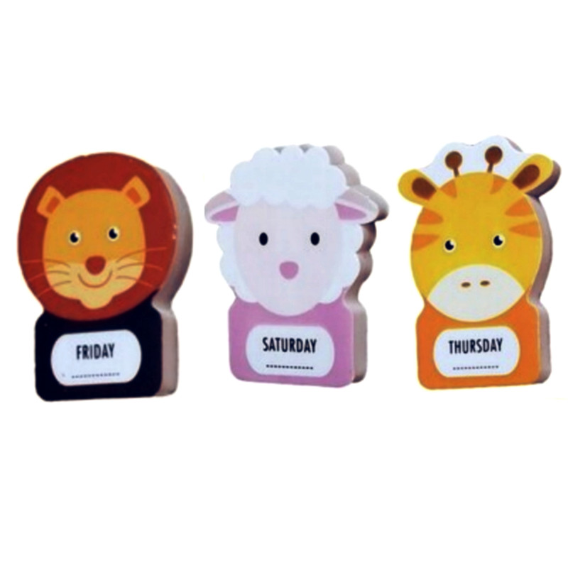 پاک کن مدل حیوانات جنگل و ایام هفته مجموعه 3 عددی