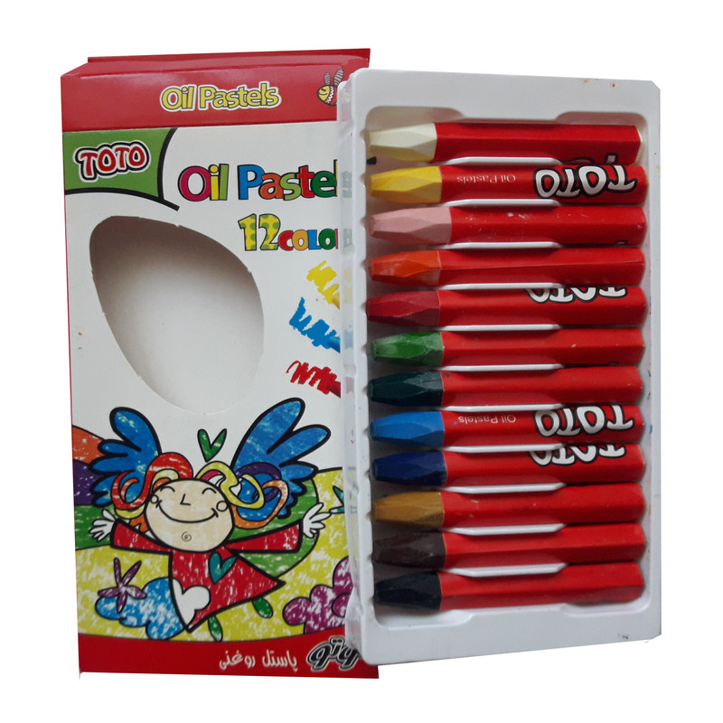 پاستل روغنی 12 رنگ توتو کد 6