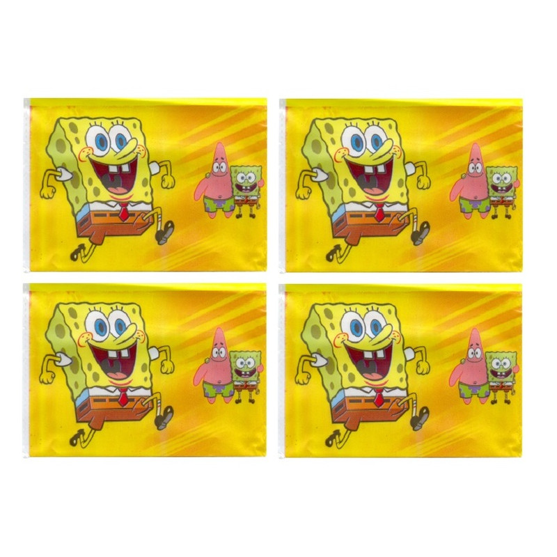 دستمال کاغذی جیبی 10 برگ مدل باب اسفنجی و پاتریک کد 22 بسته 4 عددی