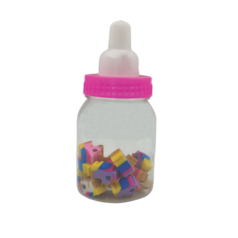 پاک کن مدل شیشه شیر طرح یونیکورن بسته 20 عددی 