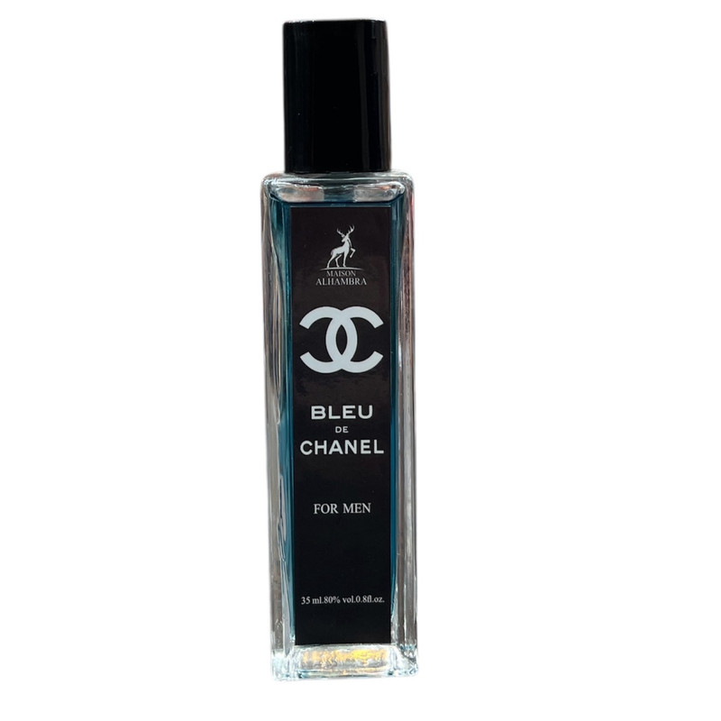 عطر جیبی مردانه الحمبرا مدل BLEU DE CHANEL با رایحه تند و خنک حجم ۳۵ میلی لیتر