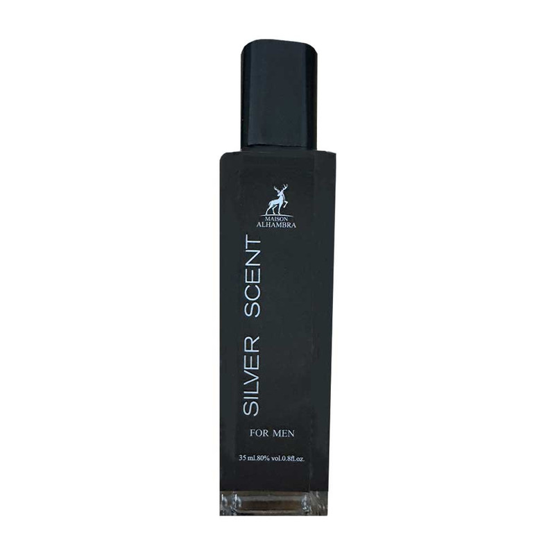 عطر جیبی الحمبرا مدل Silver Scent حجم 35 میلی لیتر