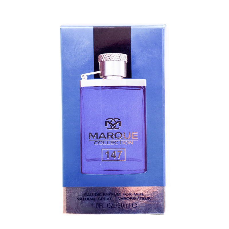 عطر جیبی مردانه مارکویی کالکشن مدل Dunhill Desire Blue کد 147 حجم 30 میلی لیتر