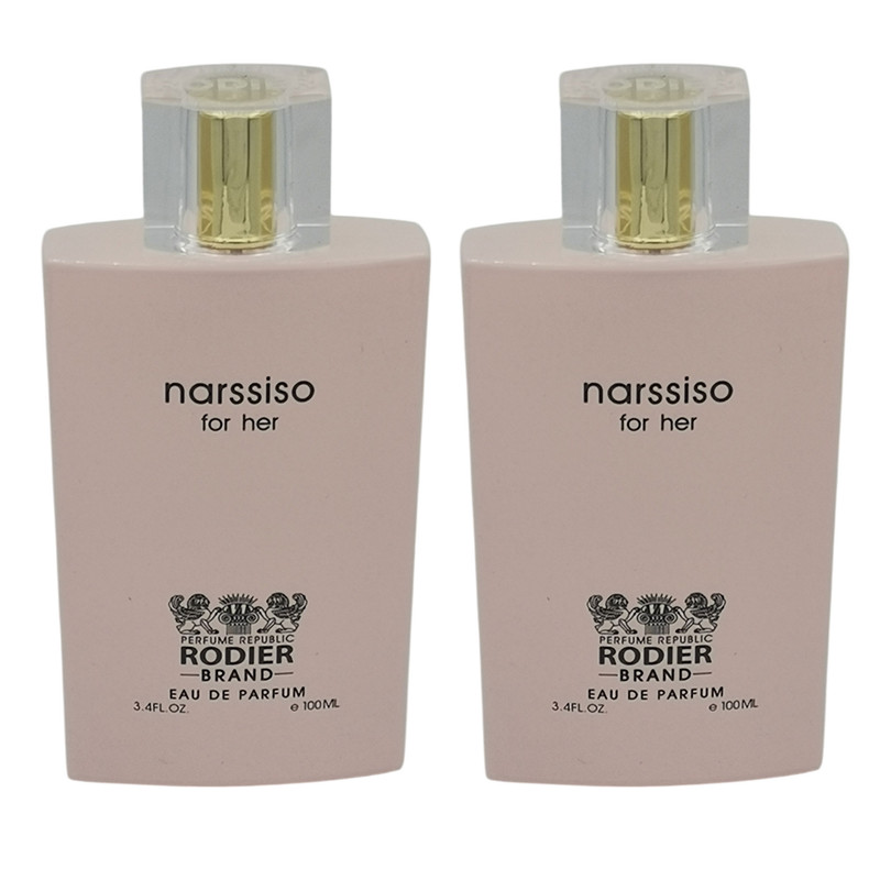 ادوپرفیوم زنانه رودیر مدل Narssiso با رایحه ملایم حجم 100 میلی لیتر مجموعه دو عددی