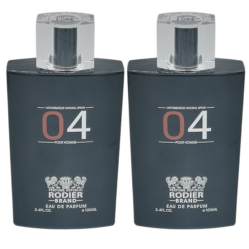 ادو پرفیوم مردانه رودیر مدل 04 با رایحه خنک حجم 100 میلی لیتر مجموعه دو عددی