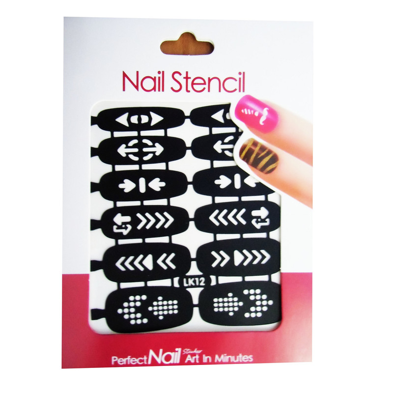 شابلون طراحی ناخن استنسیل مدل LK12