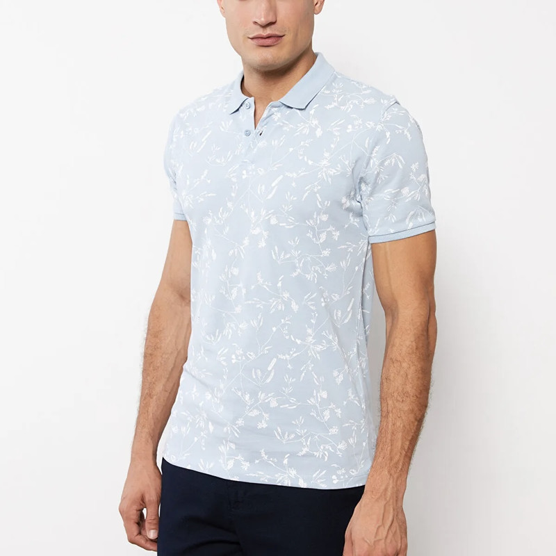 پولوشرت آستین کوتاه یقه برگردان مردانه ال سی وایکیکی مدل Hawaii-pamuk