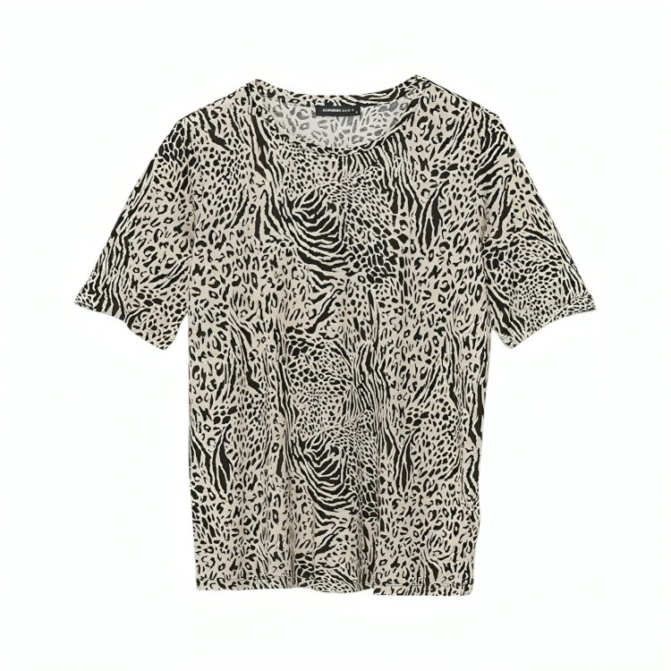 بلوز آستین کوتاه زنانه ال سی وایکیکی مدل ول سافت رنگ کرم