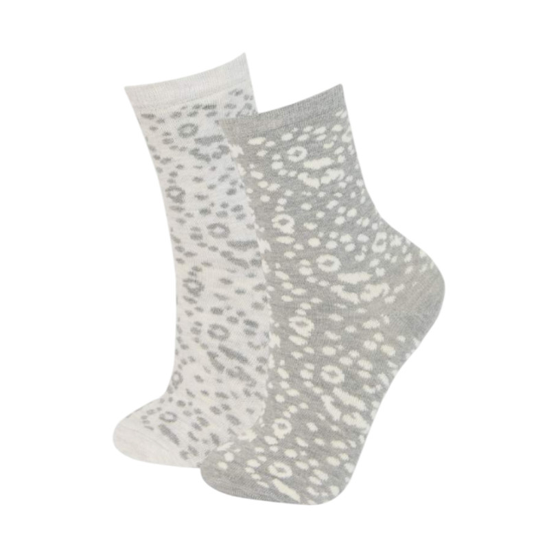 جوراب ساق بلند زنانه دفکتو مدل ول سافت بسته 2 عددی