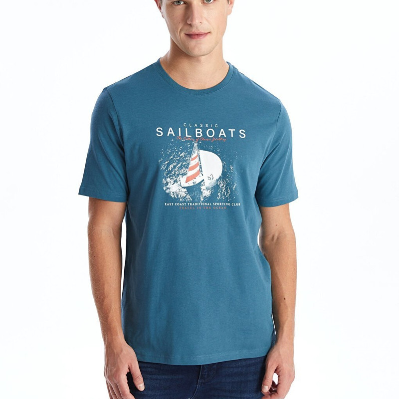 تی شرت آستین کوتاه مردانه ال سی وایکیکی مدل Sailing power