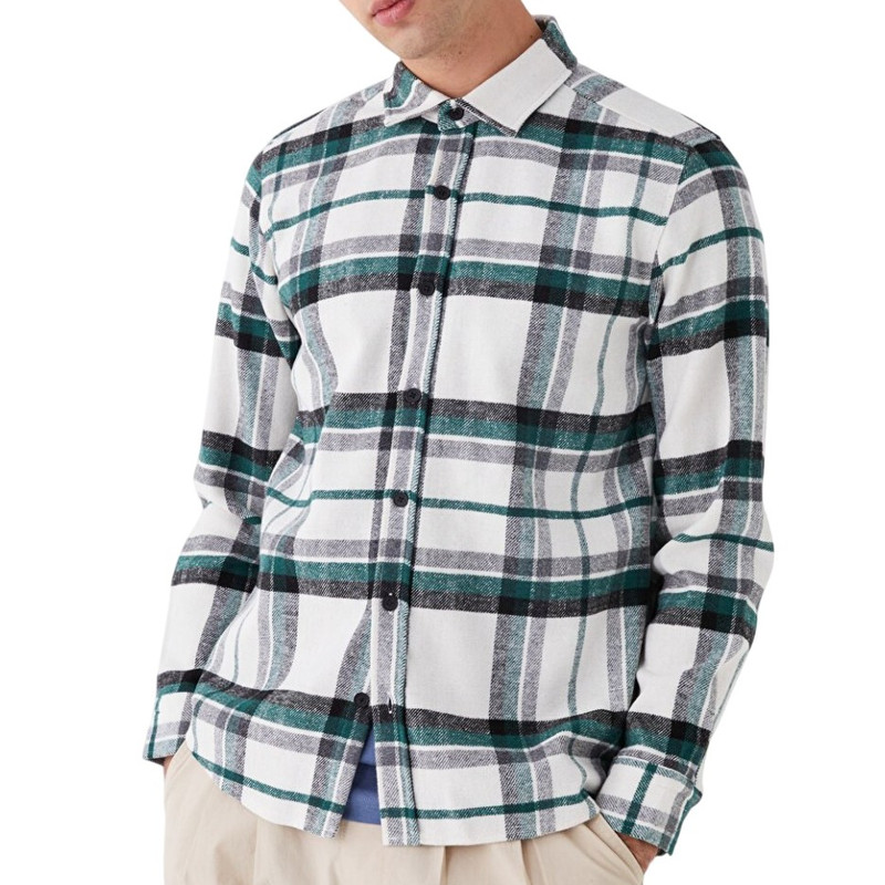 پیراهن آستین بلند یقه برگردان مردانه ال سی وایکیکی مدل ترمال چارخونه