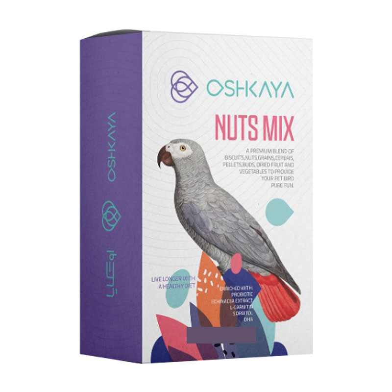 غذای خشک کاسکو و طوطی های بزرگ اوشکایا مدل Nuts Mix وزن 750 گرم