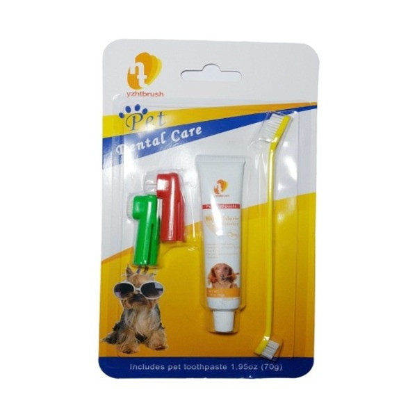 ست مسواک و خمیر دندان سگ و گربه  کد 336x