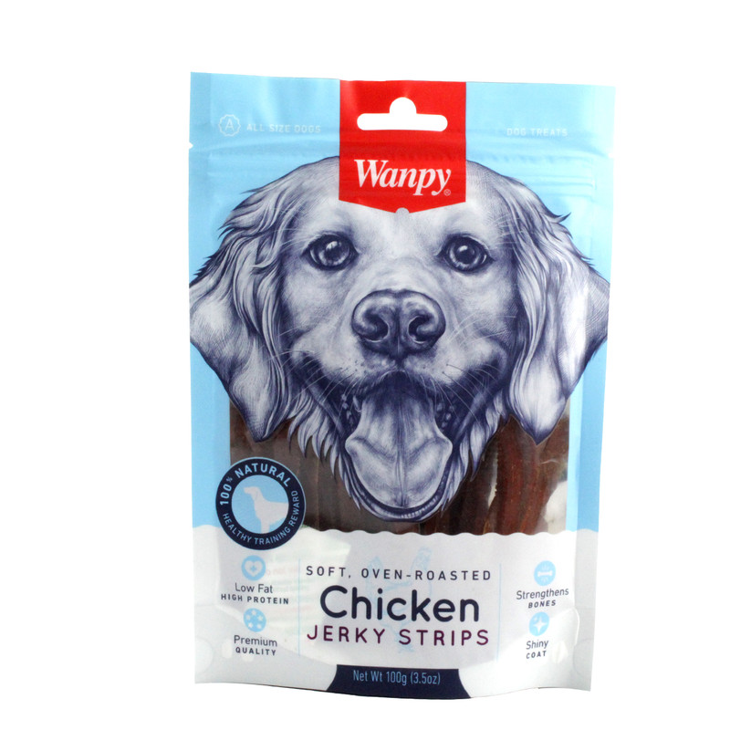 غذای تشویقی سگ ونپی مدل Jerky Strips Chicken وزن 100 گرم