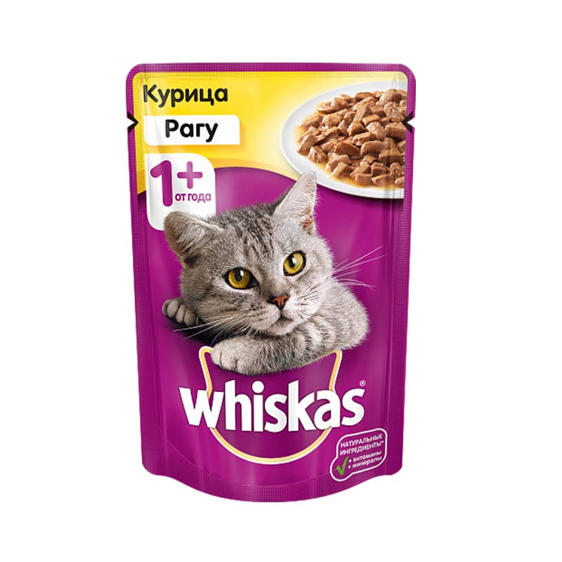 پوچ گربه بالغ ویسکاس مدل Chicken Gravy وزن 85 گرم 