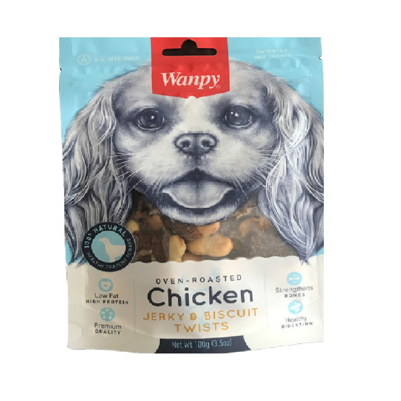 استیک تشویقی سگ ونپی مدل Chicken کد 1010 وزن 100 گرم بسته 6عددی 