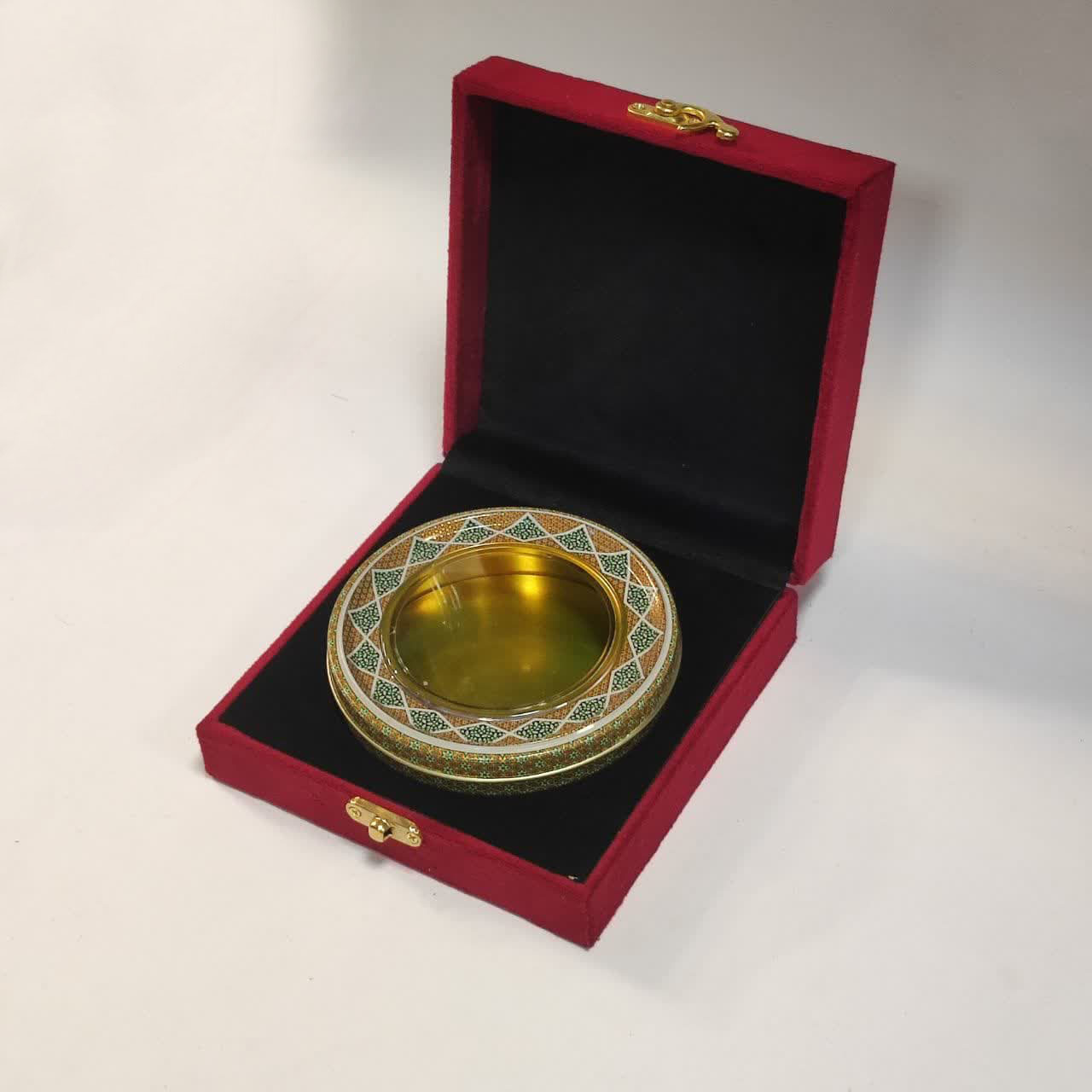 ظرف کادویی زعفران مناسب 10 گرم مخمل ترک 2107