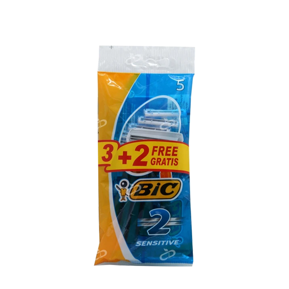 خود تراش دو تیغه حساس بسته 3+2 عددی بیک