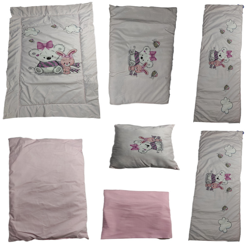 سرویس روتختی نوزاد مدل خرس شالدار کد 2 مجموعه 7 عددی