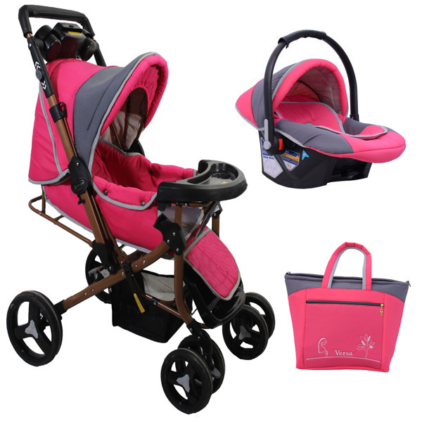 ست کالسکه و کریر ورسا مدل درختی کد 1090 به همراه ساک لوازم کودک
